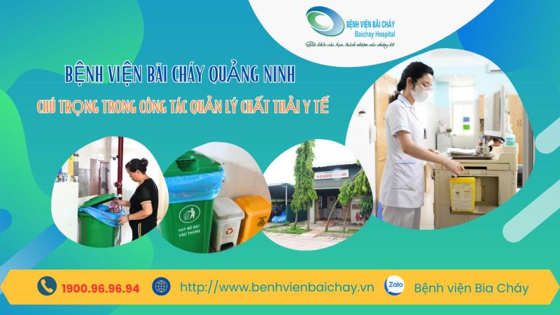 Nhân viên y tế cẩn thận phân loại các loại rác thải y tế vào từng thùng chứa chuyên dụng theo quy định